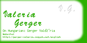 valeria gerger business card